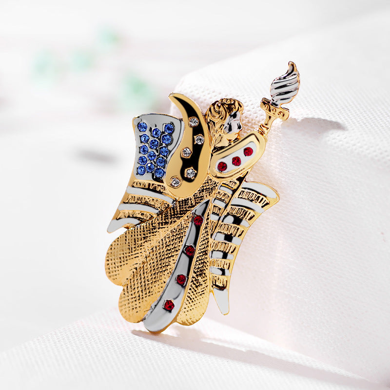 U.S. Flag and Statue of Liberty Souvenir Pin