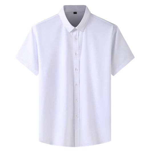 Men's Plus-Size Stretch Non-Iron Short-Sleeve Shirt