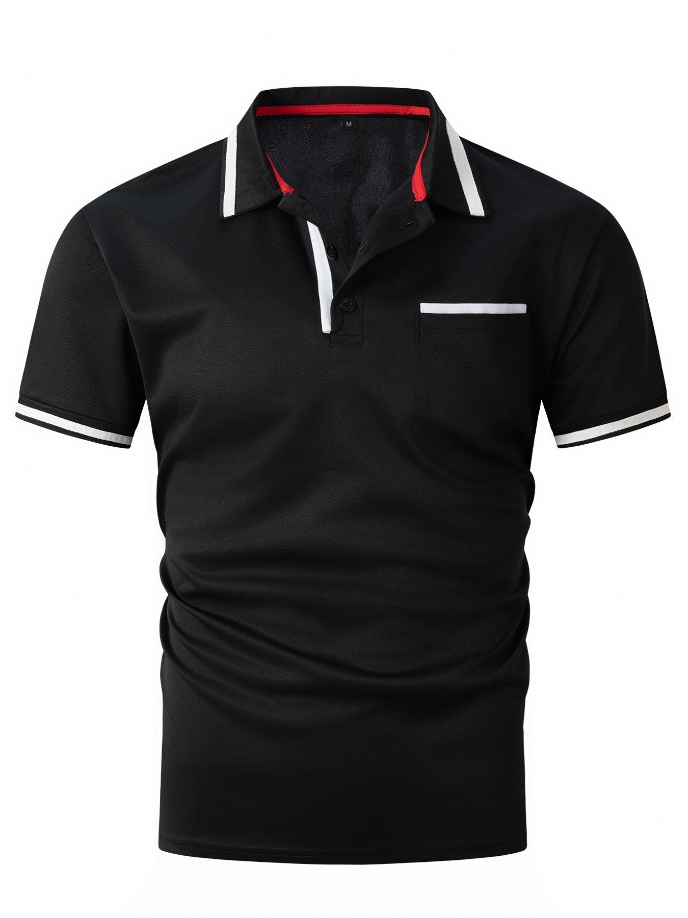 Men’s Contrast Trim Short Sleeve Polo Shirt