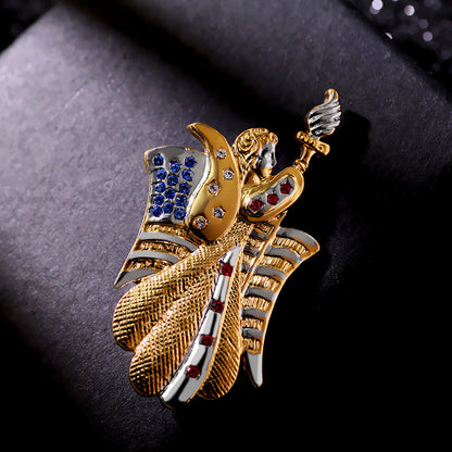U.S. Flag and Statue of Liberty Souvenir Pin