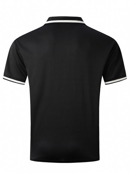 Men’s Contrast Trim Short Sleeve Polo Shirt