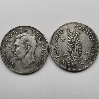 Replica 1949 New Zealand George VI Crown Coin