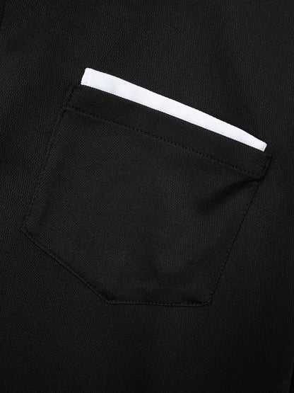 Men’s Contrast Trim Short Sleeve Polo Shirt