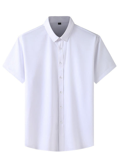 Men's Plus-Size Stretch Non-Iron Short-Sleeve Shirt