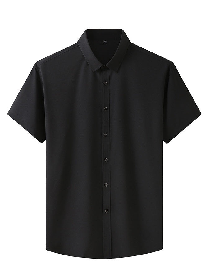 Men's Plus-Size Stretch Non-Iron Short-Sleeve Shirt