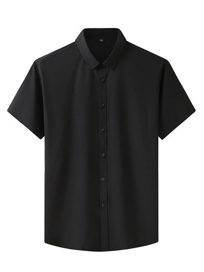 Men's Plus-Size Stretch Non-Iron Short-Sleeve Shirt