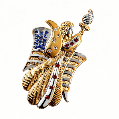 U.S. Flag and Statue of Liberty Souvenir Pin