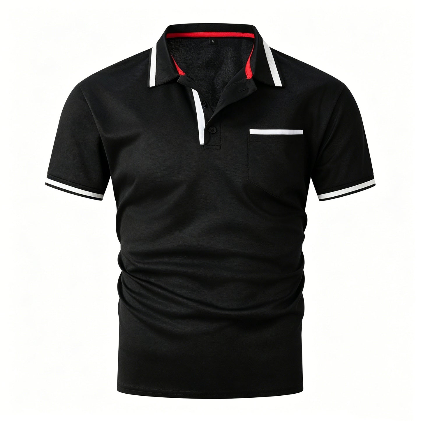 Men’s Contrast Trim Short Sleeve Polo Shirt