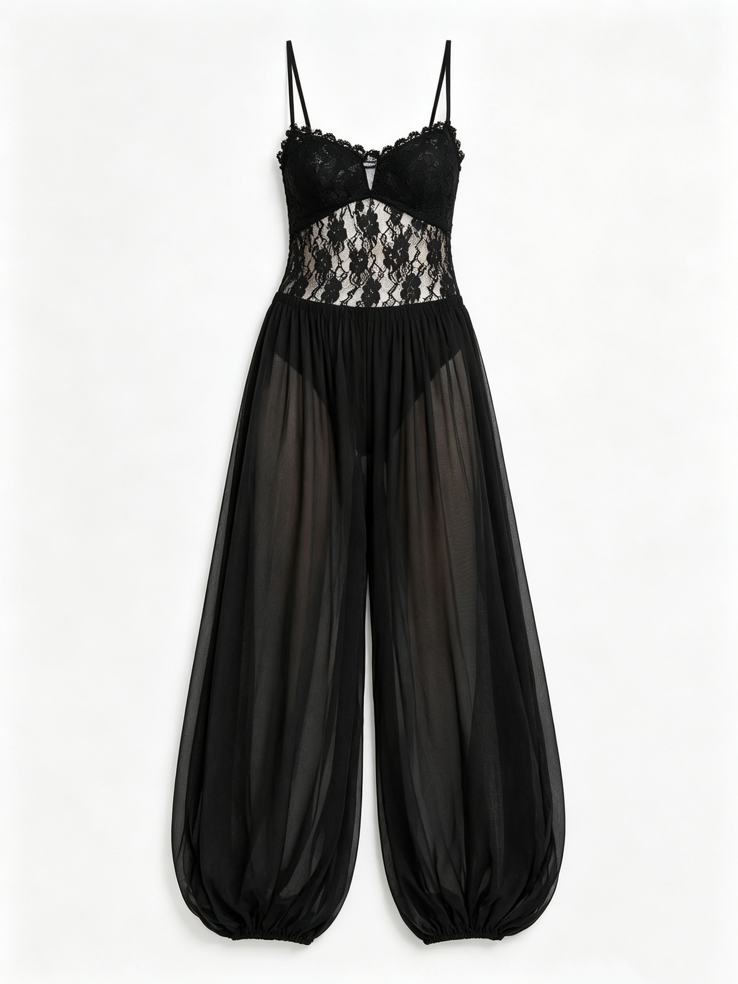 Woman's Flowy lace halter jumpsuit