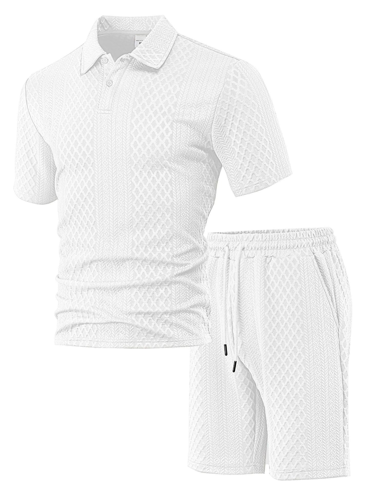 Men’s Waffle Textured 2 Piece Outfit