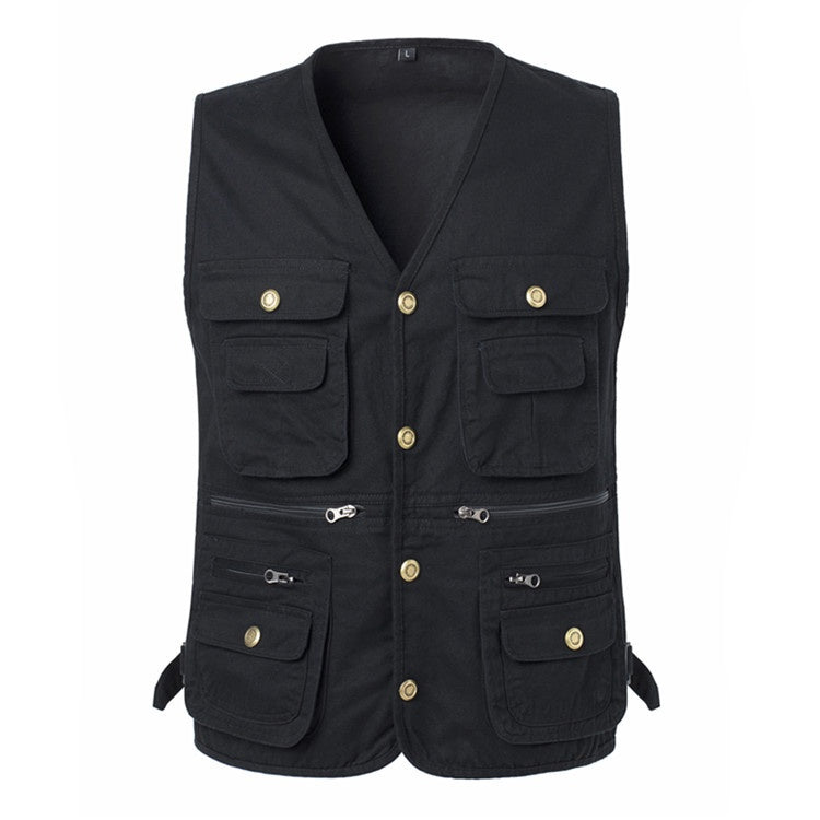 Men’s Multi-Pocket Cotton Utility Vest