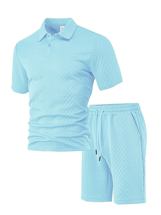 Men’s Waffle Textured 2 Piece Outfit