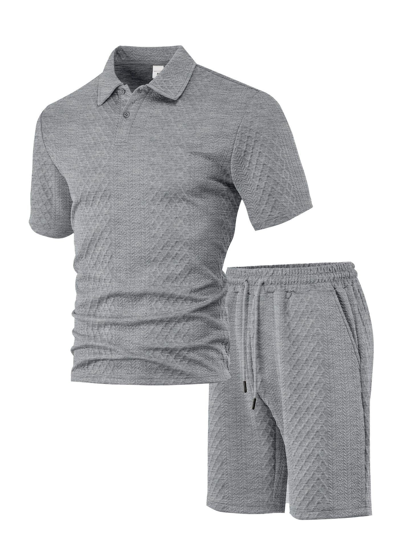 Men’s Waffle Textured 2 Piece Outfit